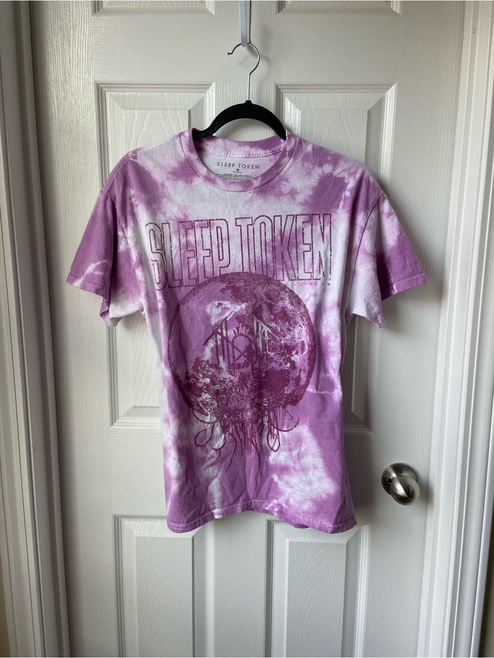 Sleep Token Tie-Dye Graphic Tee in Pink